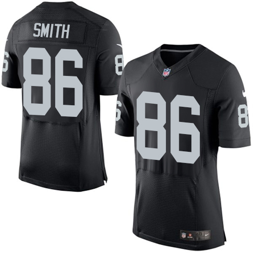 Men's Elite Lee Smith Nike Jersey Black Home - #86 NFL Oakland Raiders